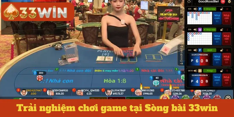 Trải nghiệm chơi game tại Sòng bài 33win